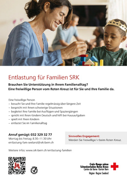 SRK Seeland - Entlastung für Familien Schweizerisches Rotes Kreuz: Entlastung für Familien