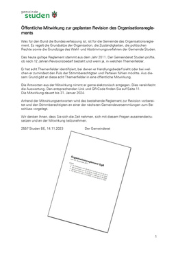 Mitwirkung Mitwirkung